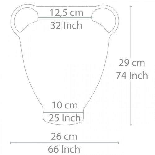 Produkt Amfora antyczny wygląd do sadzenia wazon metalowa dekoracja ogrodowa wys.29cm