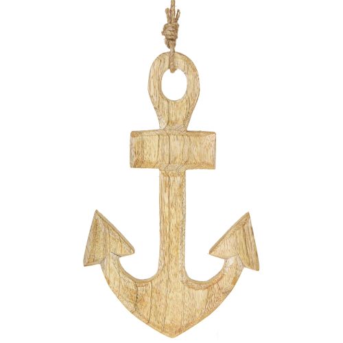 Produkt Wieszak na dekoracje kotwica drewno marynistyczne juta naturalny 15x25cm 2szt