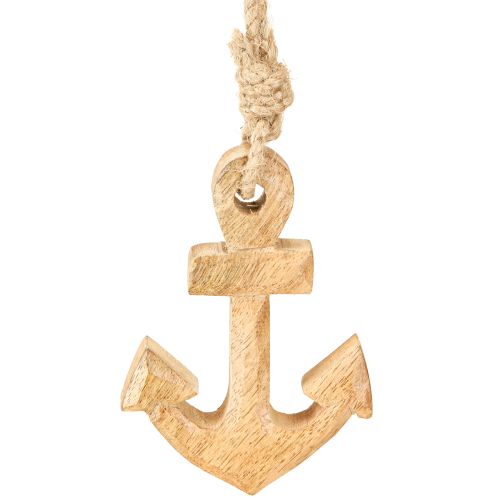 Produkt Kotwica Dekoracja Drewniana Wieszak Dekoracyjny w Kolorze Naturalnym 7cmx10cm 6 szt