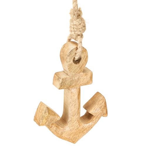 Produkt Kotwica Dekoracja Drewniana Wieszak Dekoracyjny w Kolorze Naturalnym 7cmx10cm 6 szt