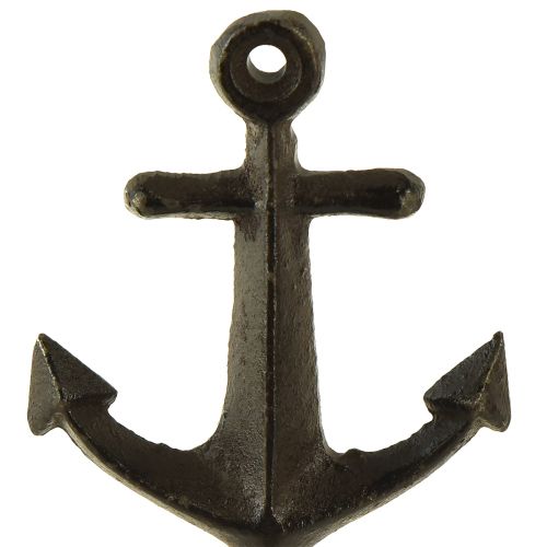 Floristik24 Hak ścienny dekoracja ścienna metalowa kotwica morska 6,5x5x13cm