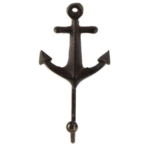 Floristik24 Hak ścienny dekoracja ścienna metalowa kotwica morska 6,5x5x13cm