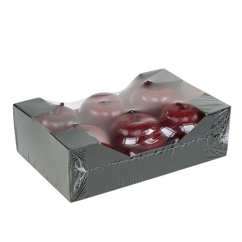 Floristik24 Sztuczne jabłko czerwone Ø7,5cm 6szt