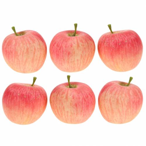Floristik24 Deco jabłkowy róż, żółty real touch 6,5cm 6szt