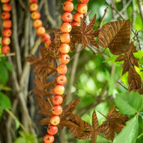 Floristik24 Girlanda jabłkowa z 55 mini jabłek żółto-pomarańczowych 113cm