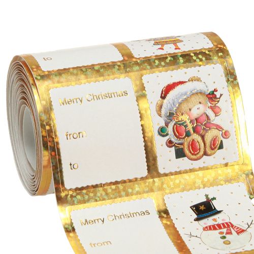 Produkt Naklejki Etykiety na prezenty świąteczne 5,5cm 60 sztuk