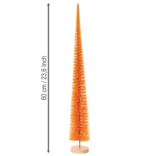 Sztuczna ozdoba choinkowa na drewnianej podstawce, 60cm | Floristik24.pl