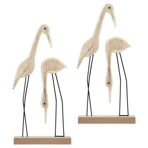 Produkt Stojak na figurki drewniane para żurawi naturalny 27,5×13cm 2 szt