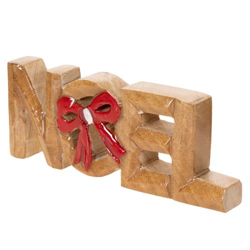 Napis „Noel” z kokardą, dekoracja świąteczna, 18 cm | Floristik24.pl