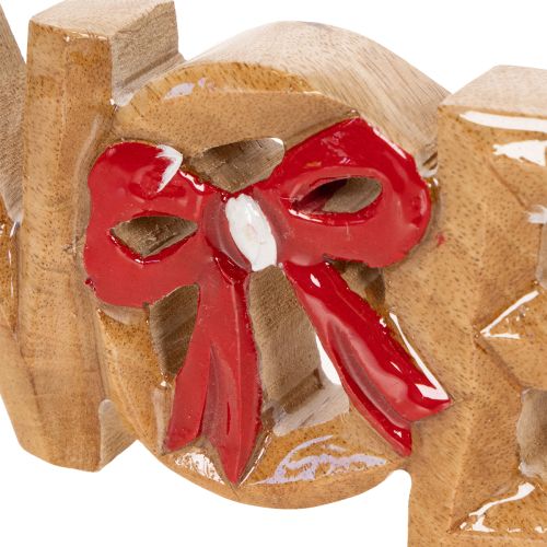Napis „Noel” z kokardą, dekoracja świąteczna, 18 cm | Floristik24.pl