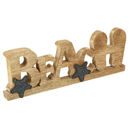 Floristik24 Stojak z napisem „Plaża” dekoracja marynistyczna drewno 35×12cm