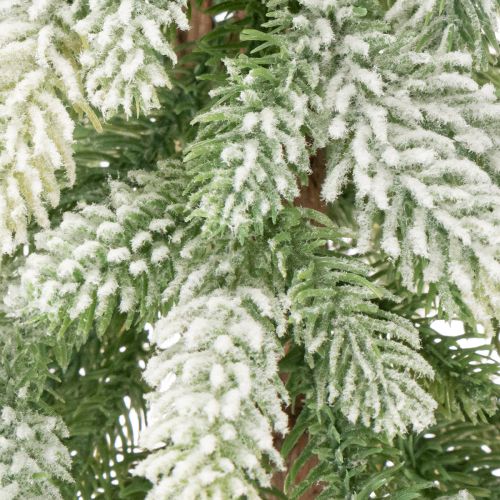 Sztuczna jodła z dekoracją śnieżną, zimowa i świąteczna, 95 cm | Floristik24.pl