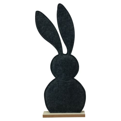 Produkt Dekoracja stołu Dekoracja zajączka wielkanocnego filcowa czarna z sercem 45cm 3 szt