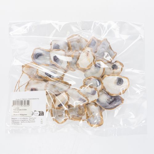 Produkt Ozdoba w kształcie muszli ostrygowej, marynistyczny dodatek do domu, naturalna dekoracja ścienna, 12 cm