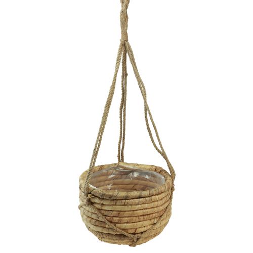Floristik24 Kosz do zawieszenia hiacynt wodny naturalny 25/31cm, zestaw 2 szt