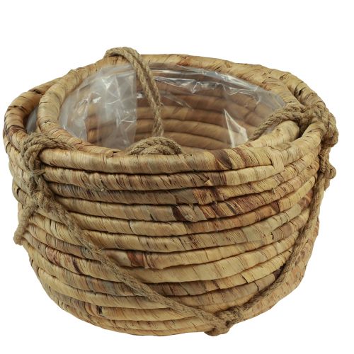 Floristik24 Kosz do zawieszenia hiacynt wodny naturalny 25/31cm, zestaw 2 szt