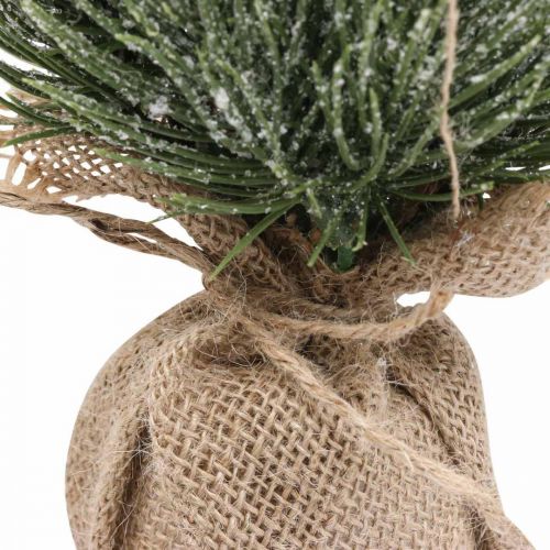 Floristik24 Mini choinka sztucznie dośnieżana w worku wys.33cm