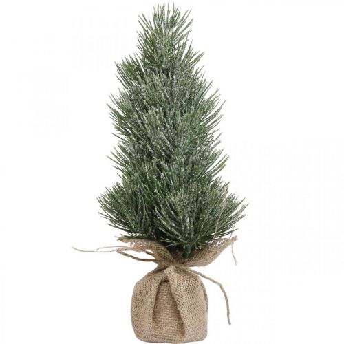 Floristik24 Mini choinka sztucznie dośnieżana w worku wys.33cm