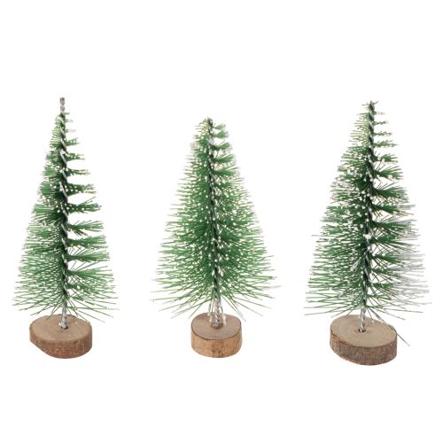 Sztuczne mini choinki jako dekoracja stołu na święta Bożego Narodzenia, ośnieżone, 6cm, 12 szt. kupić | Floristik24.pl