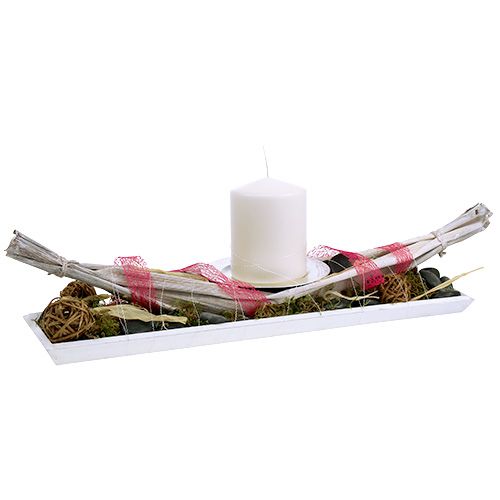 Floristik24 Banana Leaf White Washed Natural Deco 66cm