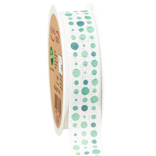Wstążka Morska Wstążka Bawełniana Morskie Kropki 25mm 18m