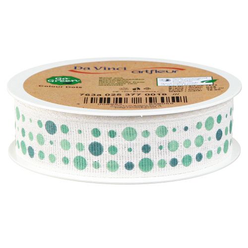Produkt Wstążka Morska Wstążka Bawełniana Morskie Kropki 25mm 18m