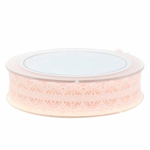 Produkt Wstążka koronkowa różowa 26mm 20m