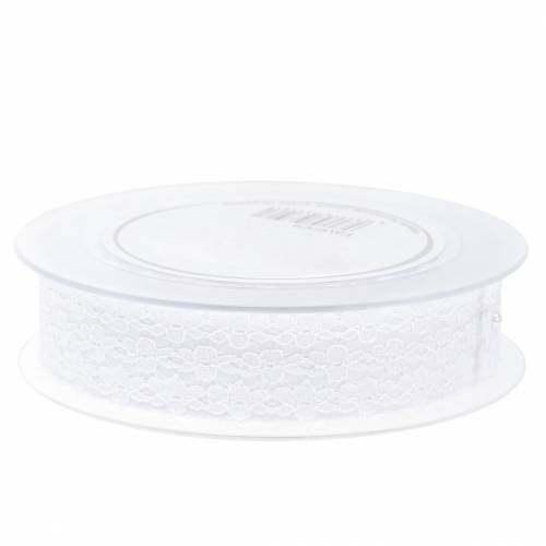 Produkt Koronkowa wstążka biała 20mm 20m