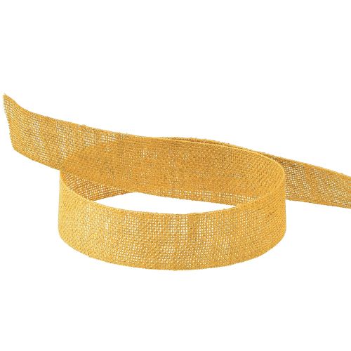 Floristik24 Wstążka dekoracyjna natura żółta 25mm 20m