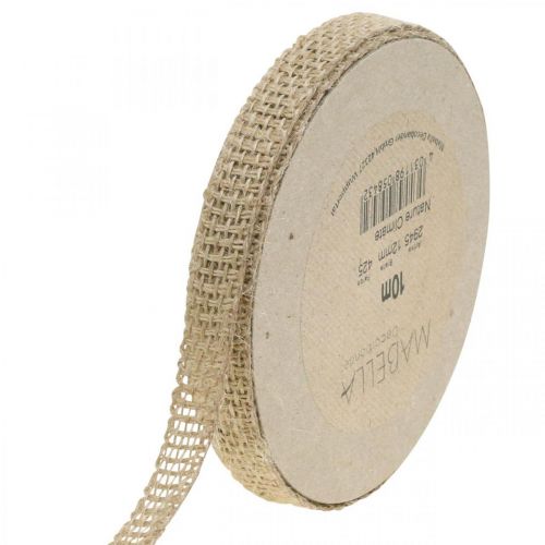 Produkt Ozdobna wstążka jutowa natura 12mm Rustykalna dekoracja wstążka jutowa 10m
