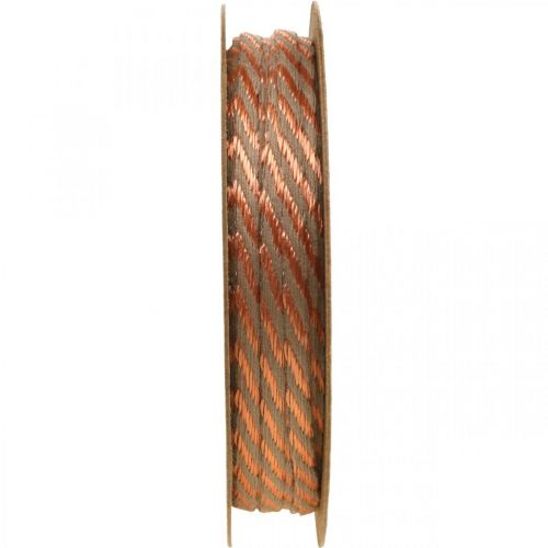 Sznurek, wstążka ozdobna, sznurek jubilerski Miedź-kolor naturalny dł.20m Ø4cm