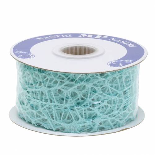 Produkt Wstążka ozdobna wstążka z siatki jasnoniebieska Tiffany 40mm 10m