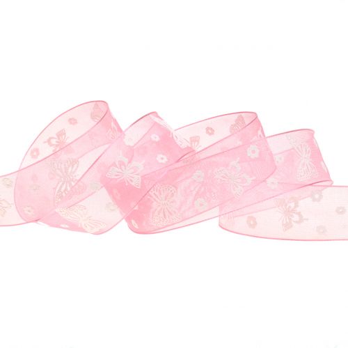 Produkt Organza Ribbon Butterfly Old Pink 25mm 20m
