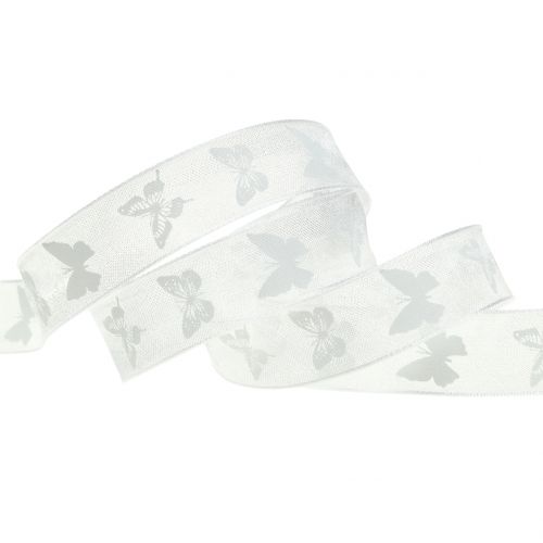 Produkt Organza Ribbon Butterfly White 15mm 20m