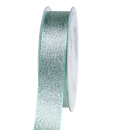 Floristik24 Wstążka do zdobienia miętowa zieleń 25mm 20m