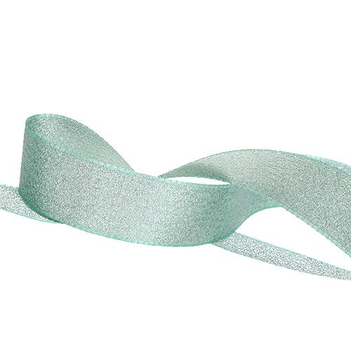 Floristik24 Wstążka do zdobienia miętowa zieleń 25mm 20m