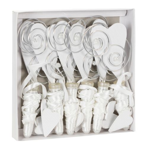 Produkt Wieszak na ławkę z rurką i sercem, 18cm, 6 szt.