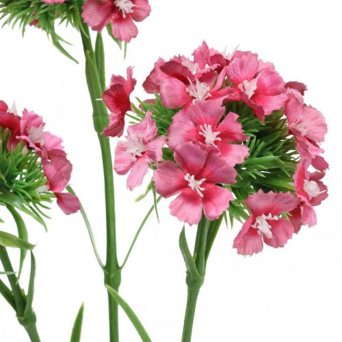 Produkt Sztuczne Sweet William Pink sztuczne kwiaty goździki 55 cm pakiet 3 sztuk