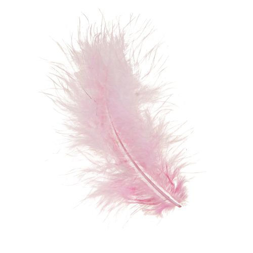 Produkt Pióra rękodzielnicze różowe ptasie pióra wiosenne wielkanocne 5-10cm 20g