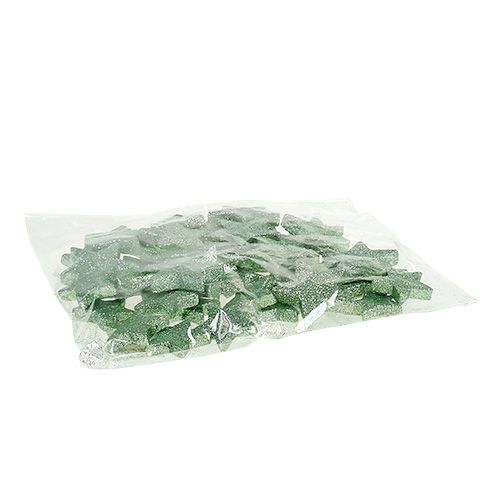 Floristik24 Craft stars mint green 4-5cm 40szt