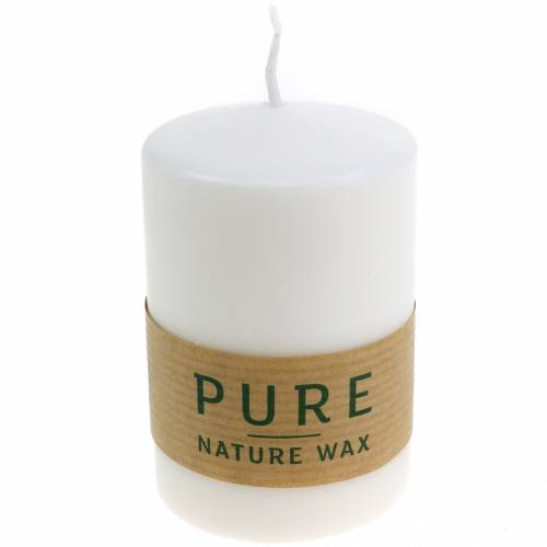 Produkt PURE Nature Safe Świeca okrągła ze stearyną, woskiem rzepakowym 90/60mm biała 1 szt.