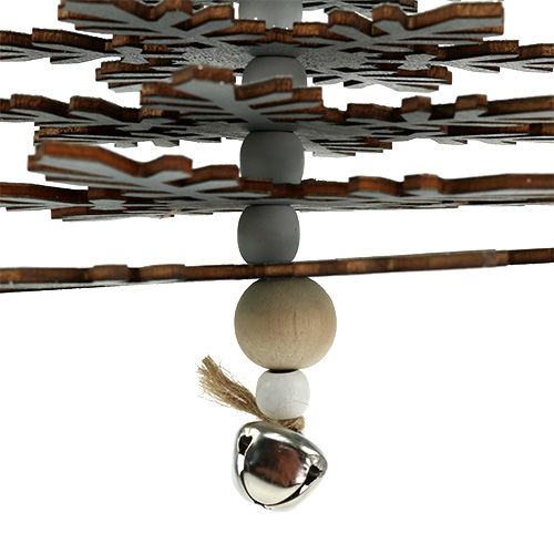 Floristik24 Drzewko do powieszenia srebrne z dzwoneczkiem 40cm