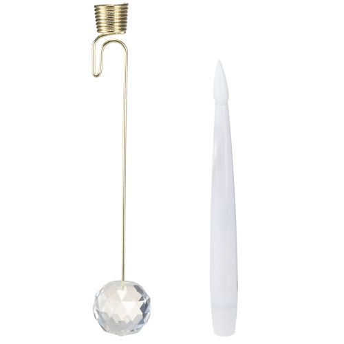 Produkt Świece choinkowe LED, świece pałeczki z kryształowym żółtym światłem 31cm 10 sztuk