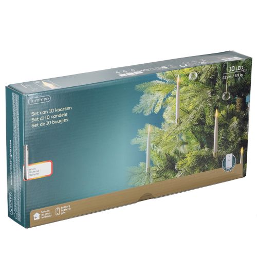 Produkt Świece choinkowe LED, świece pałeczki z kryształowym żółtym światłem 31cm 10 sztuk