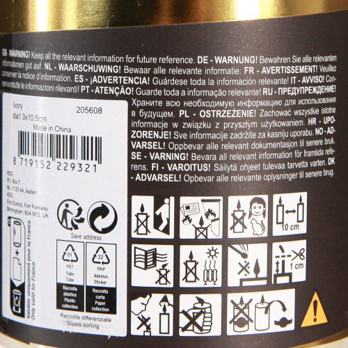 Produkt Świece drzewne świece w sztyfcie Ø13mm świece żółte W10cm 22 szt
