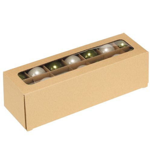 Produkt Bombki choinkowe mini bombki szklane zielono-srebrne 4 cm 24 szt.