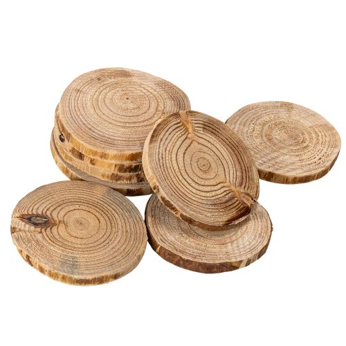 Naturalne okrągłe plastry drewniane do dekoracji i rękodzieła, 6 cm, 300 g