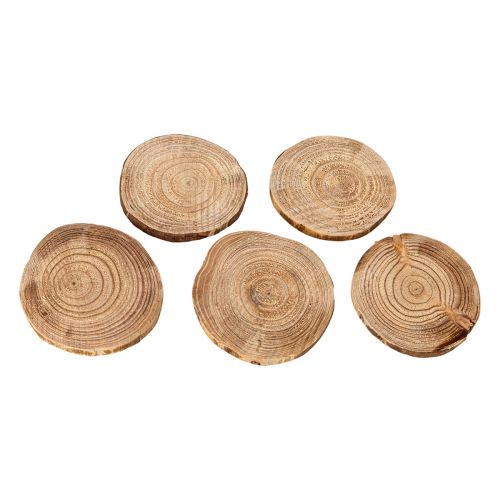 Naturalne okrągłe plastry drewniane do dekoracji i rękodzieła, 6 cm, 300 g | Floristik24.pl