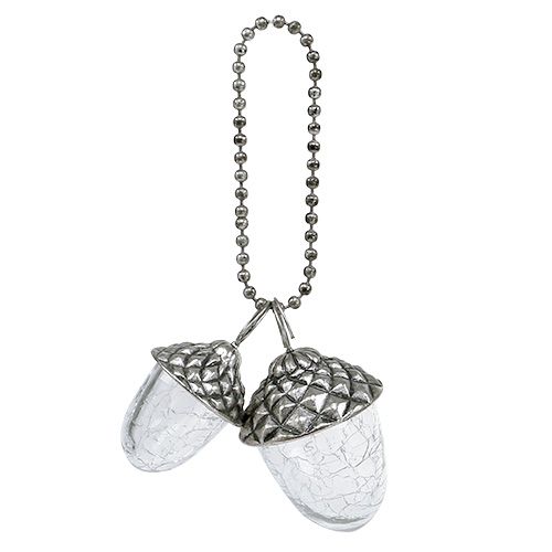Floristik24 Ozdoby choinkowe żołędzie do zawieszenia 5cm - 7cm L16cm