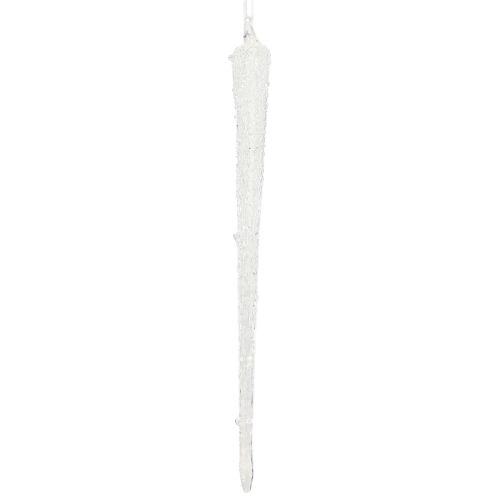 Ozdoba choinkowa sopel szklany do zawieszenia 19cm 3 sztuki